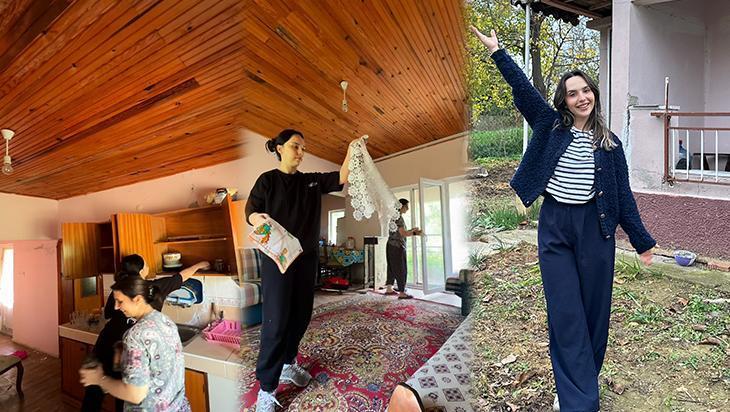 Terk edilmiş 50 yıllık köy evine göç ettiler! ‘Buradan bir şey olmaz diyenler şimdi çok beğeniyor’